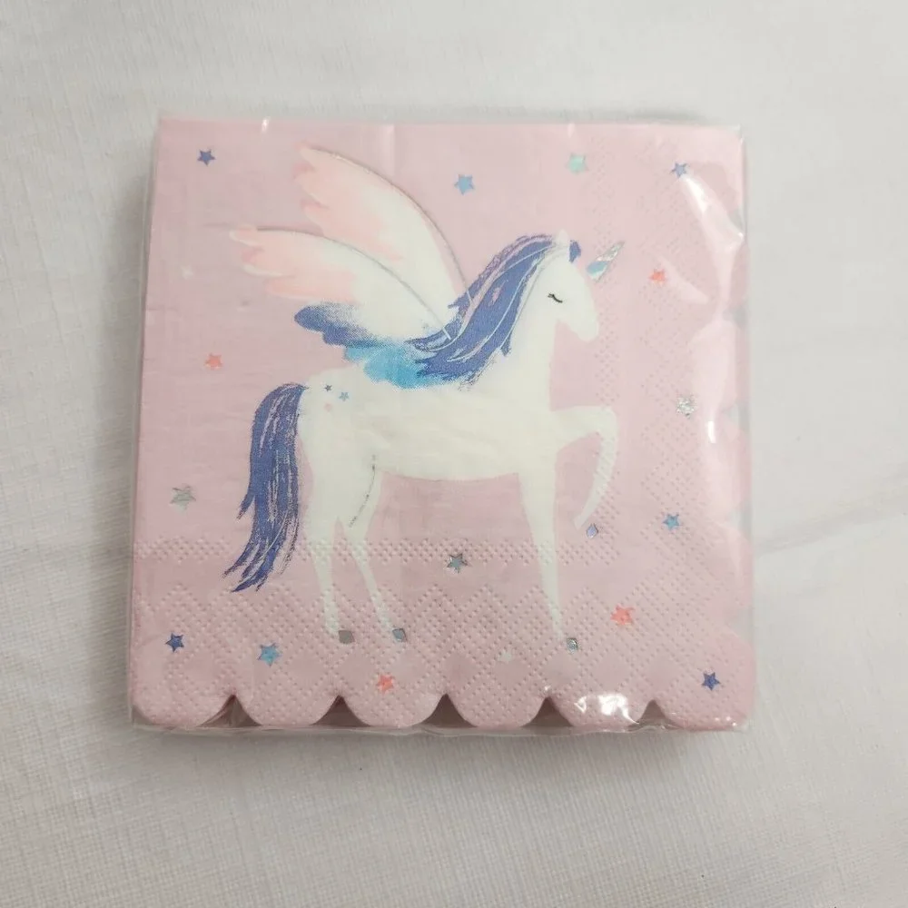 Unicorn Party Napkins Princess Party Birthday Pink Purple